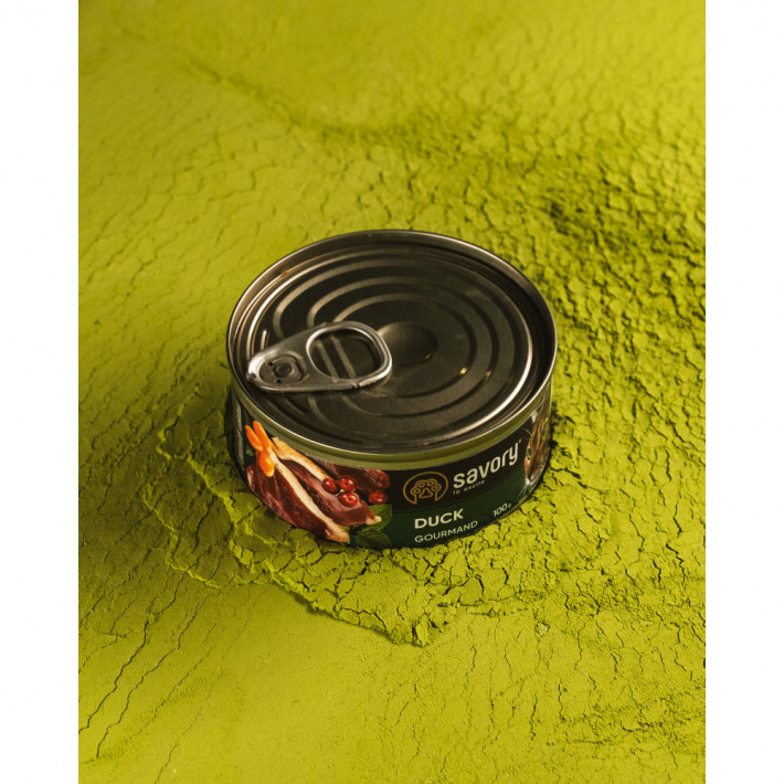 Вологий корм Savory Cat Can Adult Duck для вибагливих котів - фото №5