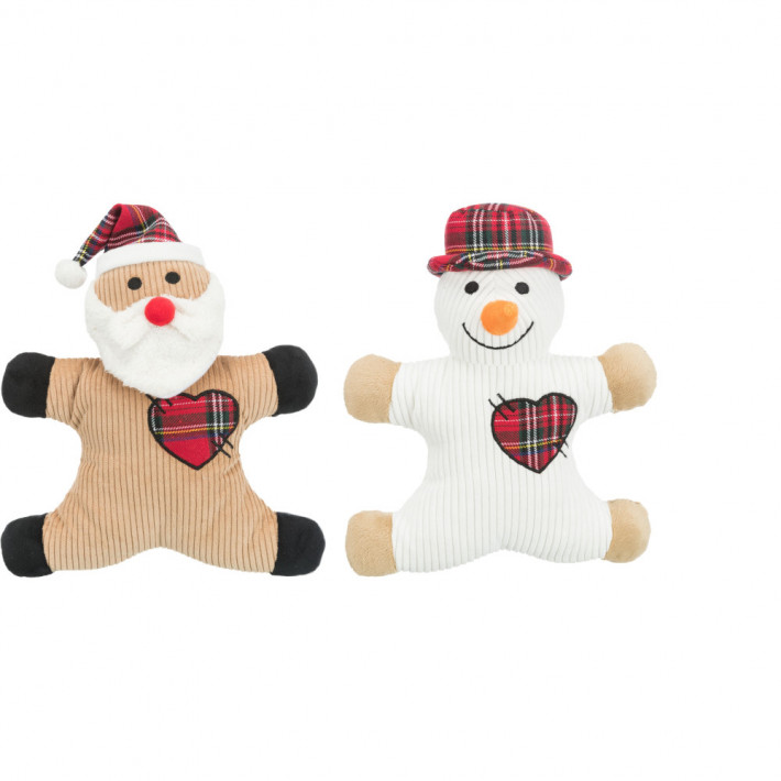 Іграшка Trixie для собак Різдвяний Санта/Сніговик плюш 29 см