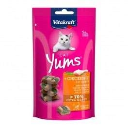 Ласощі Vitakraft Yums подушечки для котів з куркою та котячою м’ятою 40 г - фото №1