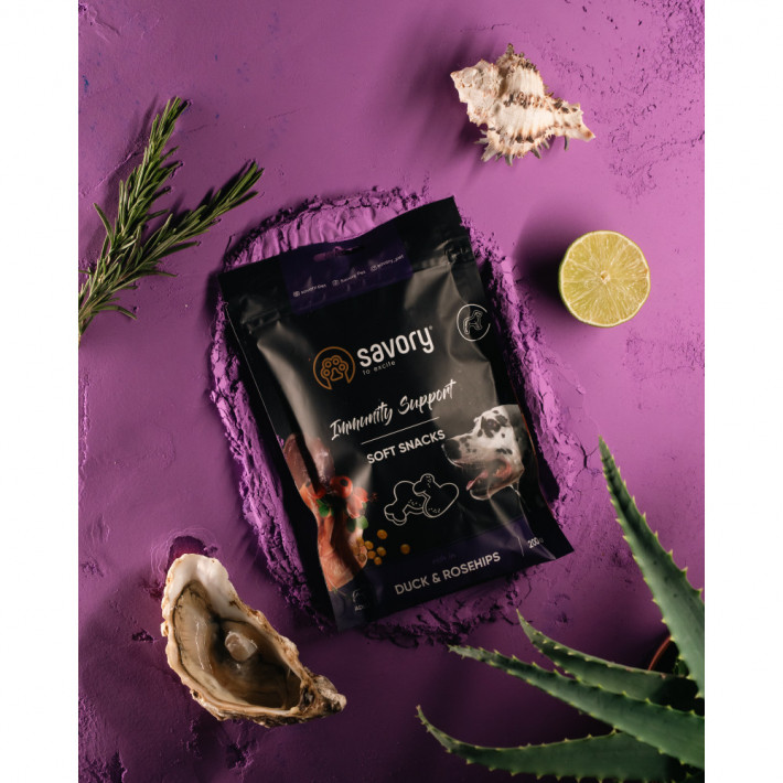 М’які ласощі Savory Immunity Duck and Rosehip для собак - фото №8