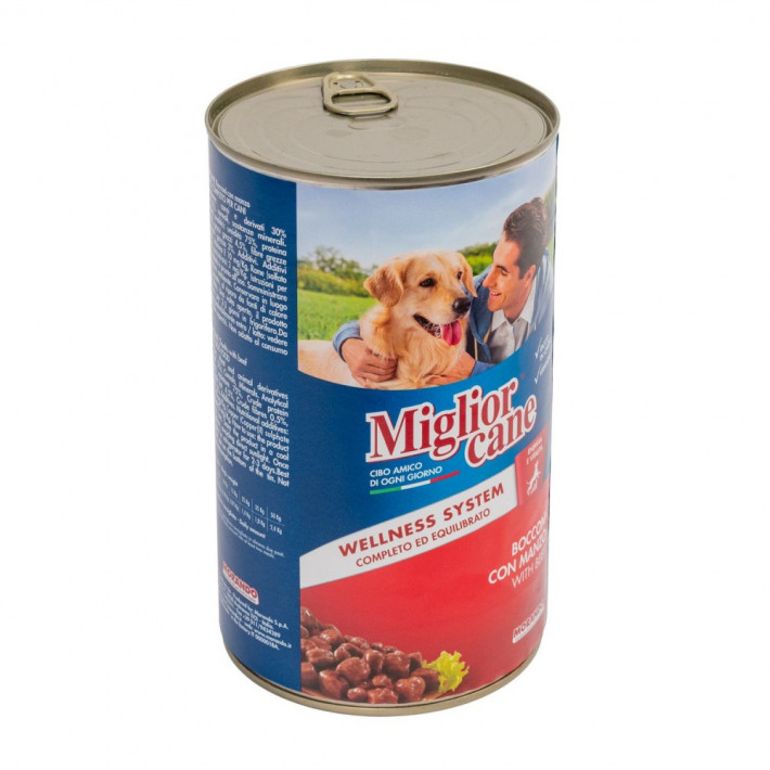 Корм влажный Migliorcane для собак с говядиной 1,250 кг - фото №4