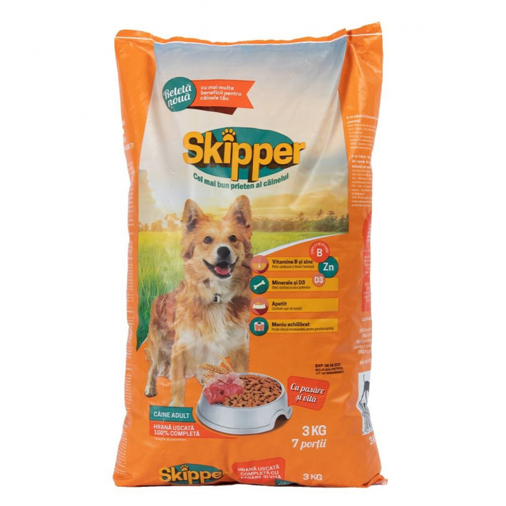 Корм сухой Skipper для собак с говядиной и курицей 3 кг