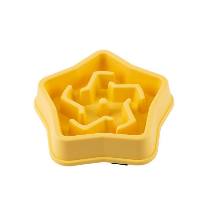 Миска-лабіринт WahoPet для собак для повільного годування зірка жовта