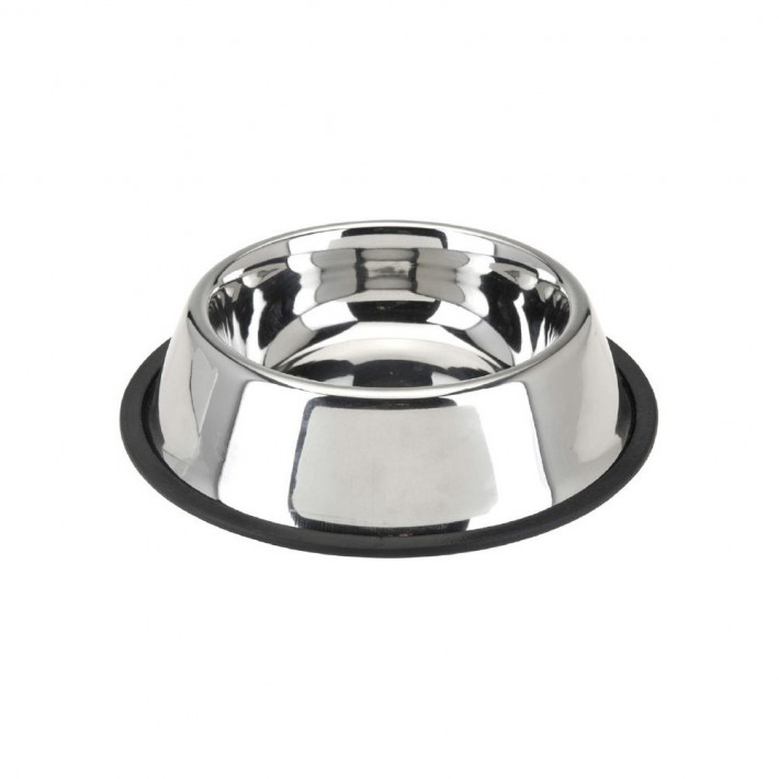 Миска металева Swastik Industries для собак на гумі 2,2 л