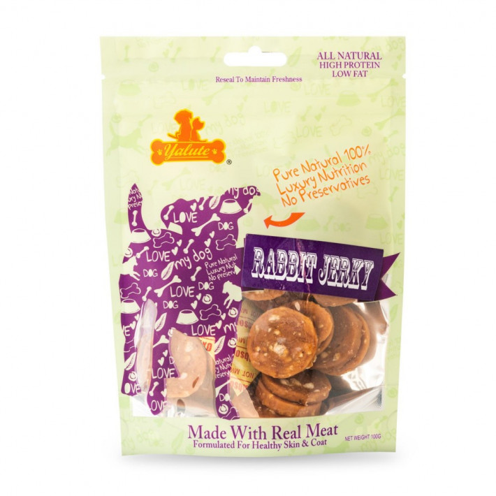 Лакомство Yalute для собак Rabbit and Banana Chips кролик и банан 100 г