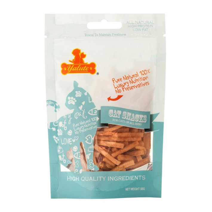 Ласощі Yalute для котів Short Chicken Slices шматочки курки 50 г