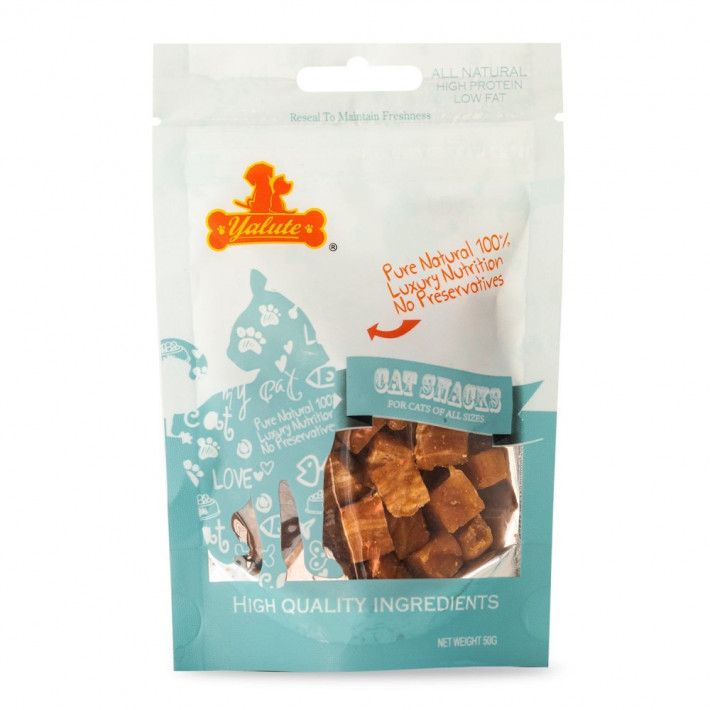 Ласощі Yalute для котів Chicken and Codfish Dices з куркою та тріскою