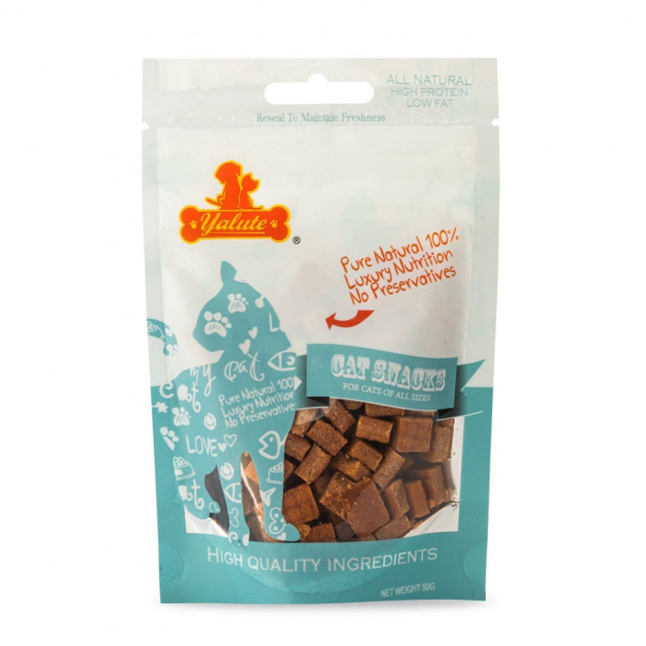 Ласощі Yalute для котів Salmon Dices кубики з лососем 50 г