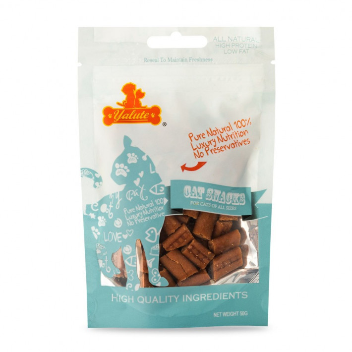 Ласощі Yalute для котів Salmon Short Sticks з лососем, 50 г