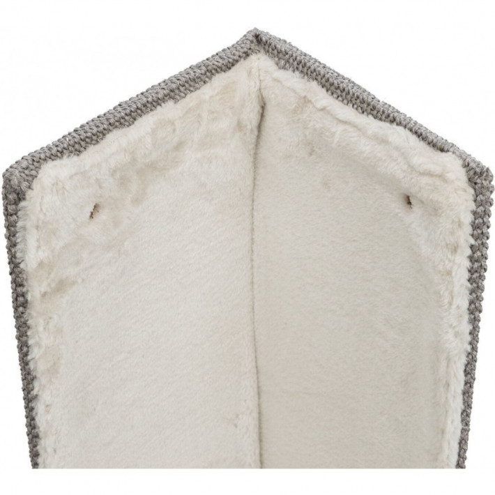 Дряпка Trixie для котів XXL настінна кутова сизаль/плюш сіра 38х75 см - фото №5