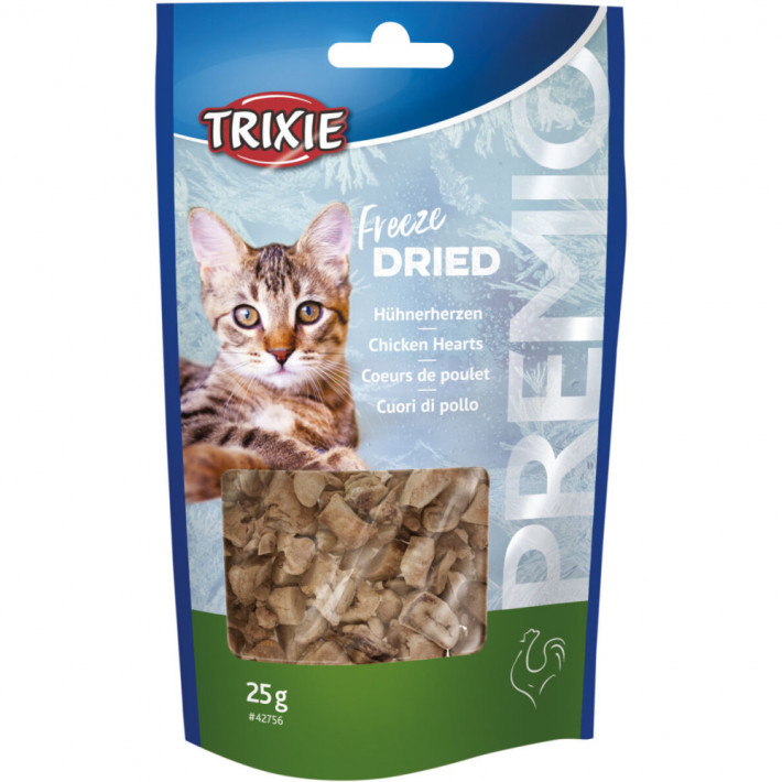 Ласощі для котів Trixie PREMIO Freeze Dried chicken hearts, 25г