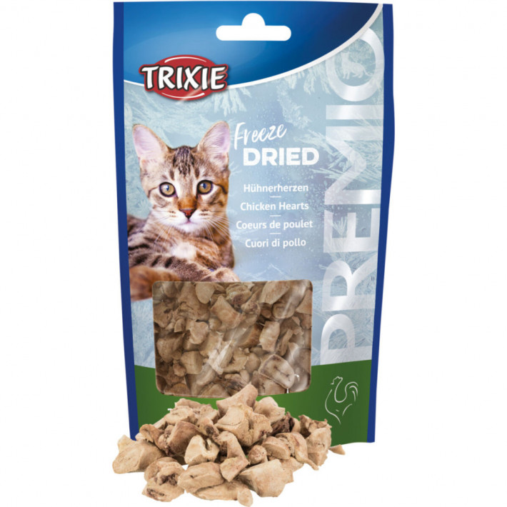 Ласощі для котів Trixie PREMIO Freeze Dried chicken hearts, 25г - фото №3
