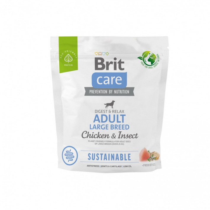 Корм сухий Brit Care Dog Sustainable Adult Large Breed для дорослих собак великих порід