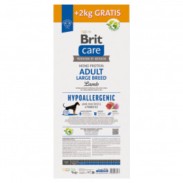 Корм сухий Brit Care Dog Hypoallergenic Adult Large Breed для дорослих собак великих порід гіпоалергенний з ягням 12+2 кг