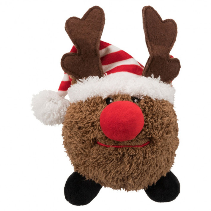 Іграшка Trixie для собак Різдвяна М'яч плюш зі звуком - фото №6