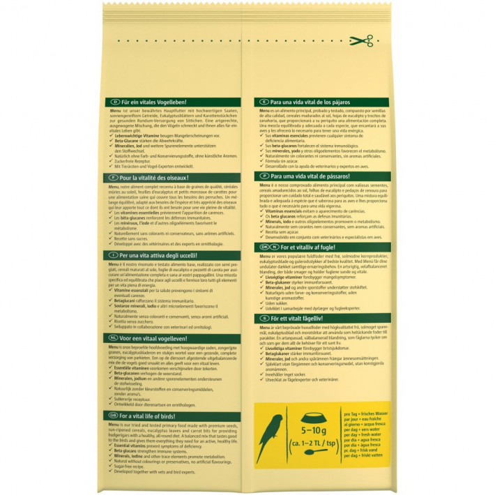 Корм Vitakraft Menu для хвилястих папуг 500 г - фото №3