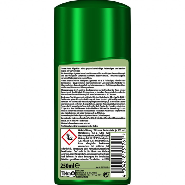 Засіб Tetra Pond AlgoFin для боротьби з ниткоподібними водоростями, 250 мл - фото №2