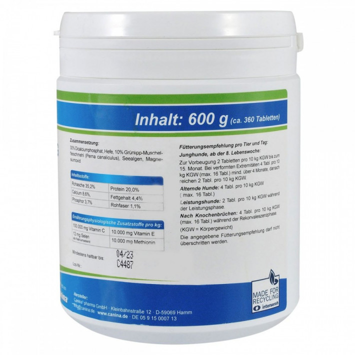 Витаминный комплекс Canina Canhydrox GAG для собак, 360 табл. - фото №3