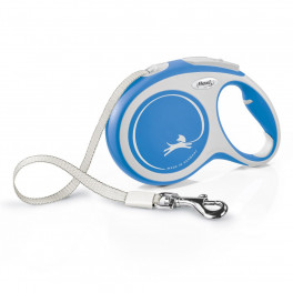 Повідець-рулетка Flexi для собак New Comfort стрічка синя розмір L 8 м/ 50 кг