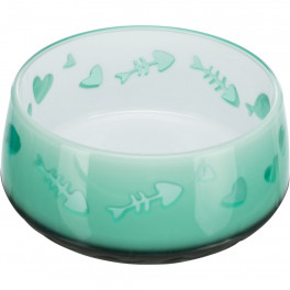 Миска Trixie для котів Рибка/Серце пластикова на гумовій основі 300 мл/12 см - фото №2
