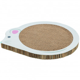 Дряпка Trixie картонна в формі миші з котячою м ятою для кошенят 35х2,5х29,5 см біла - фото №1