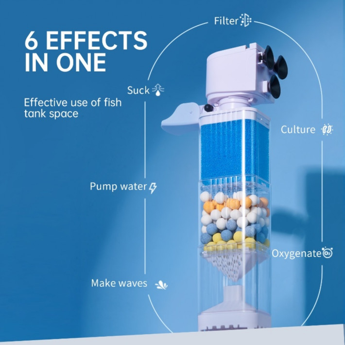Внутрішній фільтр для акваріума Yee 1000 л/год, 20 Вт - фото №2