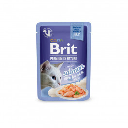 Корм вологий Brit Premium Delicate Fillets in Jelly Salmon д/котів філе в желе лосось 85 г - фото №1