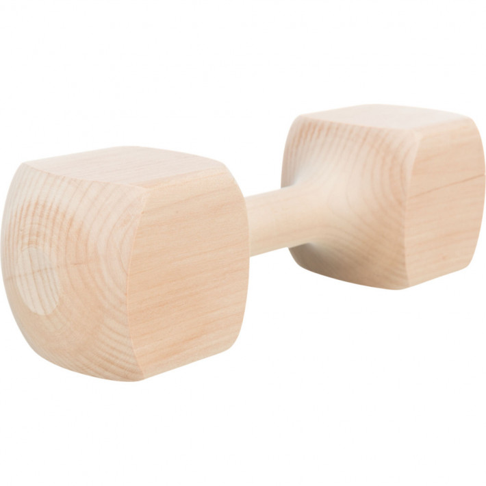 Іграшка Trixie для собак Гантель дерев'яна гранована 25 см