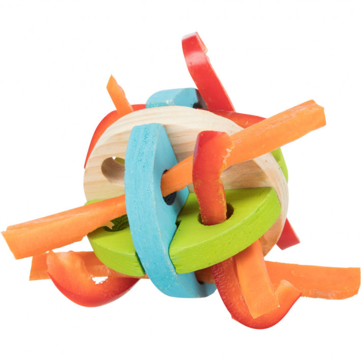 Іграшка Trixie для гризунів куля дерев'яна для ласощів 8 см - фото №2