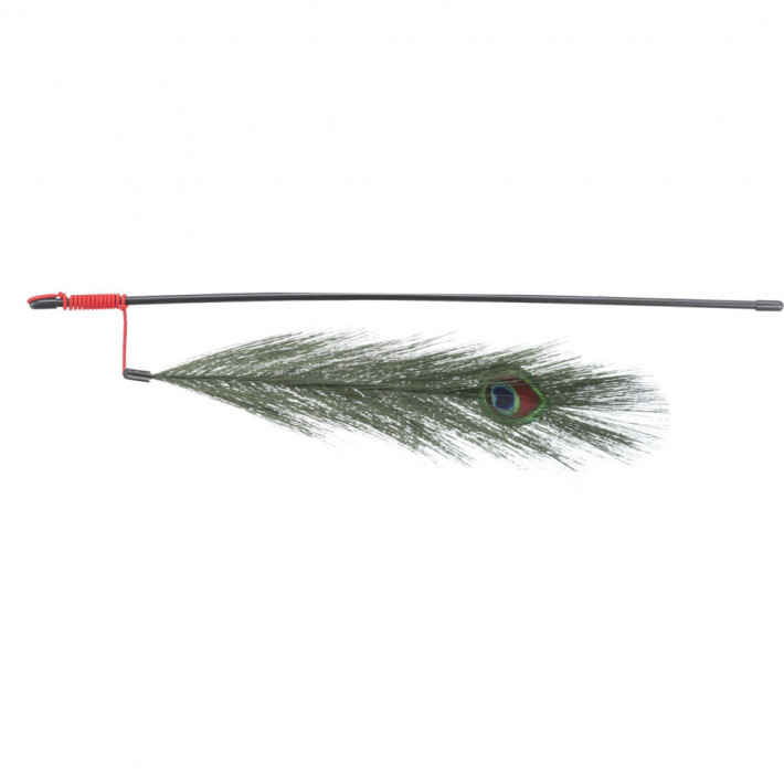 Іграшка Trixie для котів Паличка зі штучним пером павліна 47см