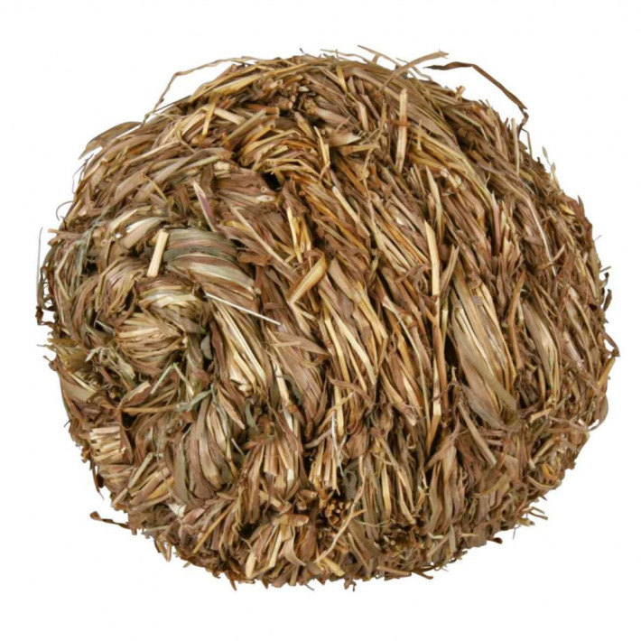 Іграшка Trixie для гризунів Куля з дзвіночком з трави 10 см - фото №2