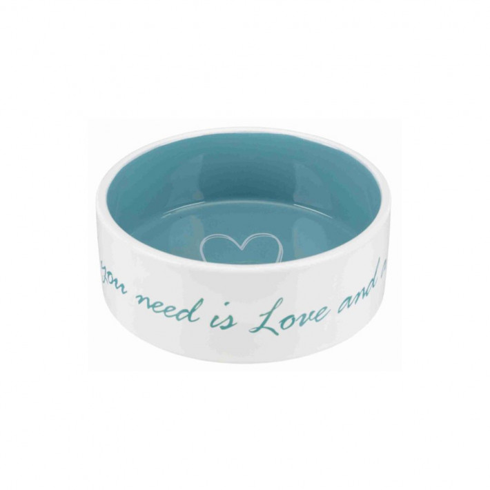 Миска Trixie керамічна для собак 1,4 л кремово-блакитна