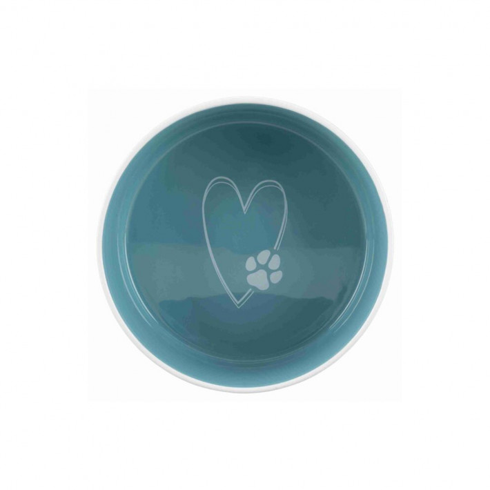 Миска Trixie керамічна для собак 1,4 л кремово-блакитна - фото №2