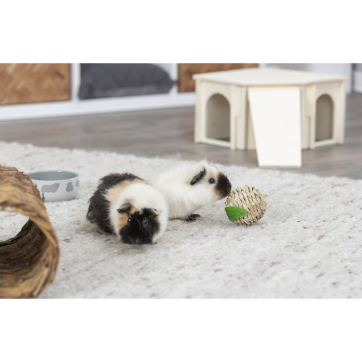 Игрушка Trixie для грызунов Яблоко из кукурузной шелухи 7 см - фото №4