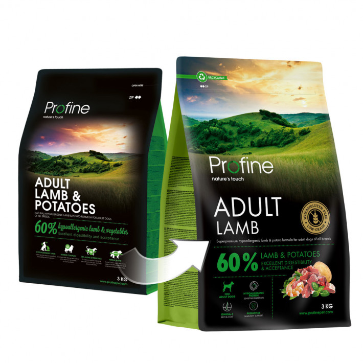 Корм сухий Profine Lamb and Potatoes для собак (ягня і картопля), 3 кг - фото №4