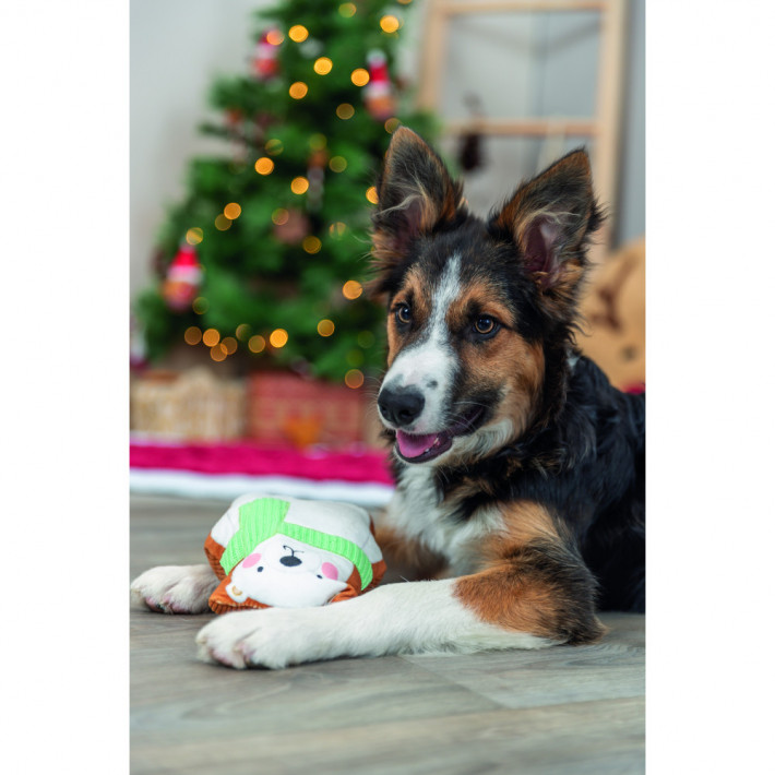 Іграшка Trixie для собак Різдвяний ведмідь плюш 20 см - фото №3