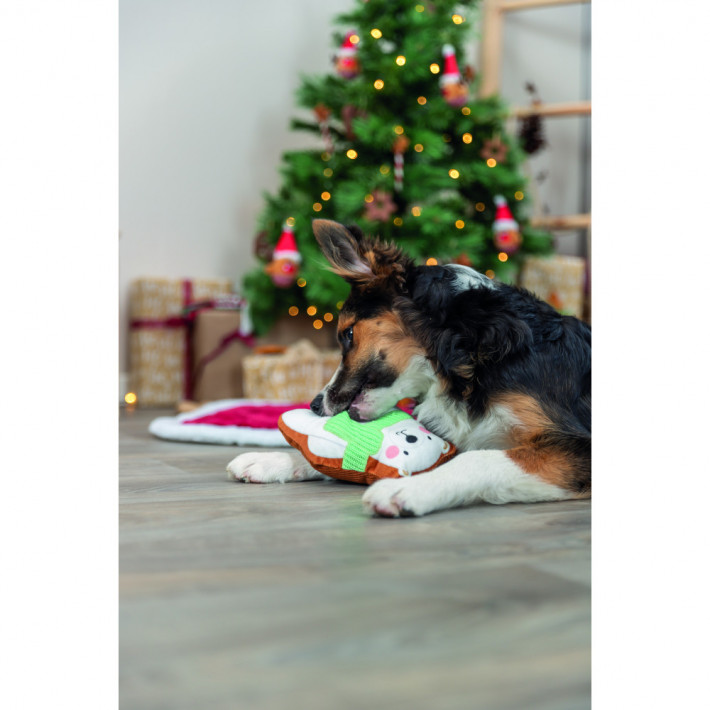 Іграшка Trixie для собак Різдвяний ведмідь плюш 20 см - фото №4