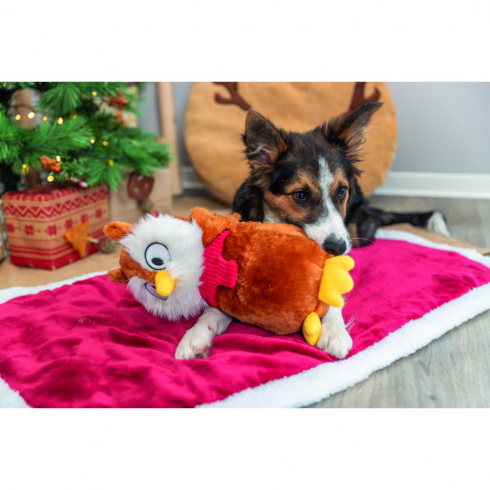 Іграшка Trixie для собак Різдвяна сова плюш 33 см - фото №3