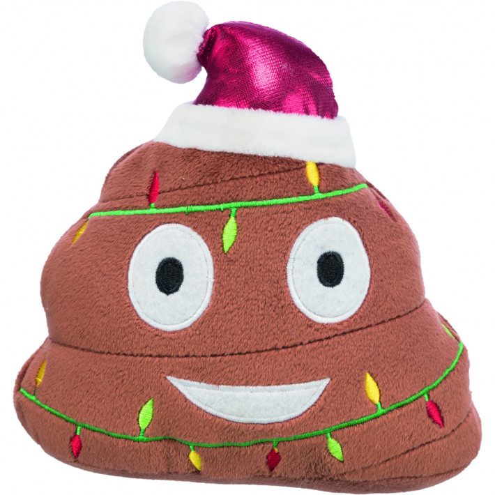 Игрушка Trixie для собак Рождественский смайл со звуком плюш 17 см