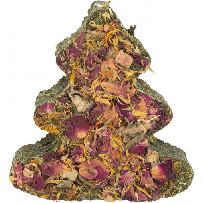 Ласощі Trixie для гризунів Різдвяне дерево з морквою та квітами, 90 г