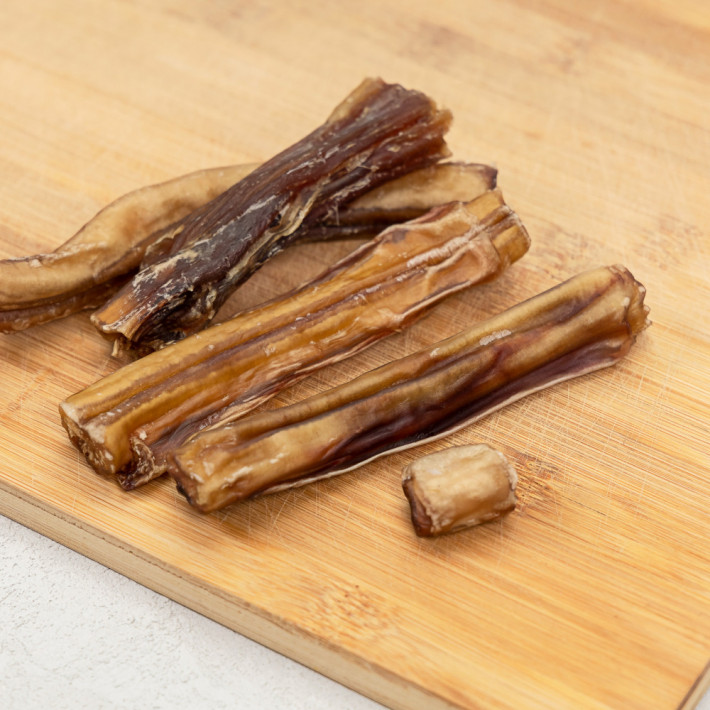 Натуральні сушені ласощі для собак Пеніс яловичий сушений 100 г - фото №4