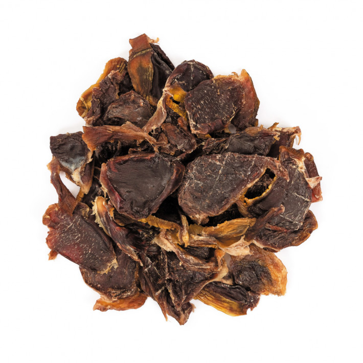 Натуральні сушені ласощі для собак Шлунок качиний сушений слайсами 1000 г