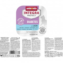 Корм ветеринарний вологий Integra Protect Diabetes with Salmon для котів при діабеті з лососем алю трай 100г - фото №2