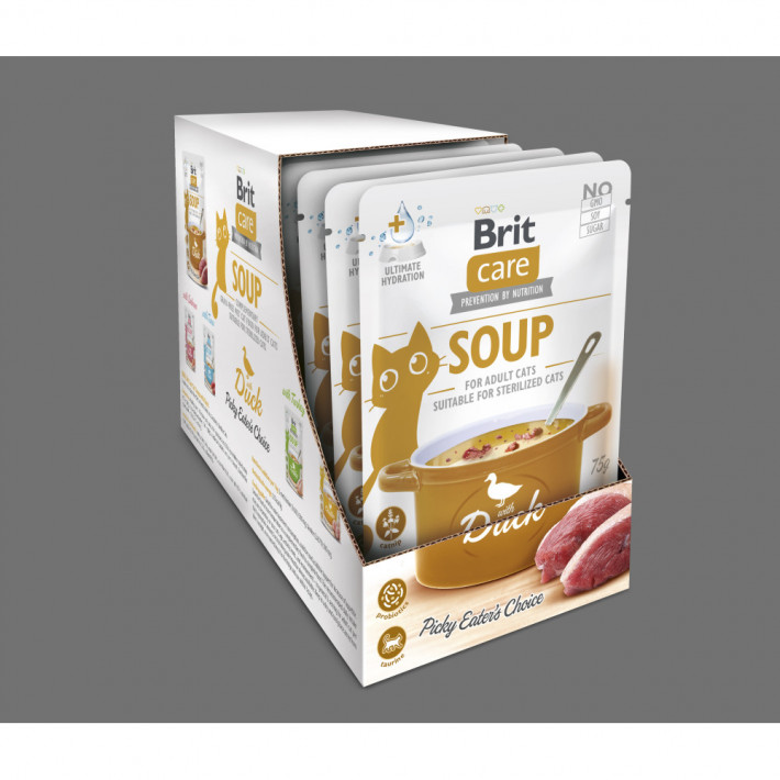 Набір вологого корму Brit Care Soup Duck для котів, 15 шт - фото №4
