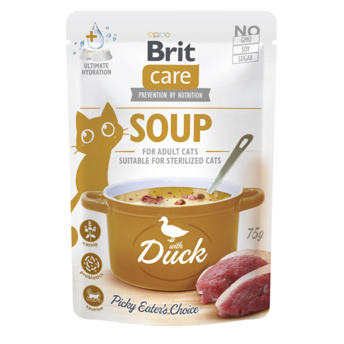 Набір вологого корму Brit Care Soup Duck для котів, 15 шт - фото №5