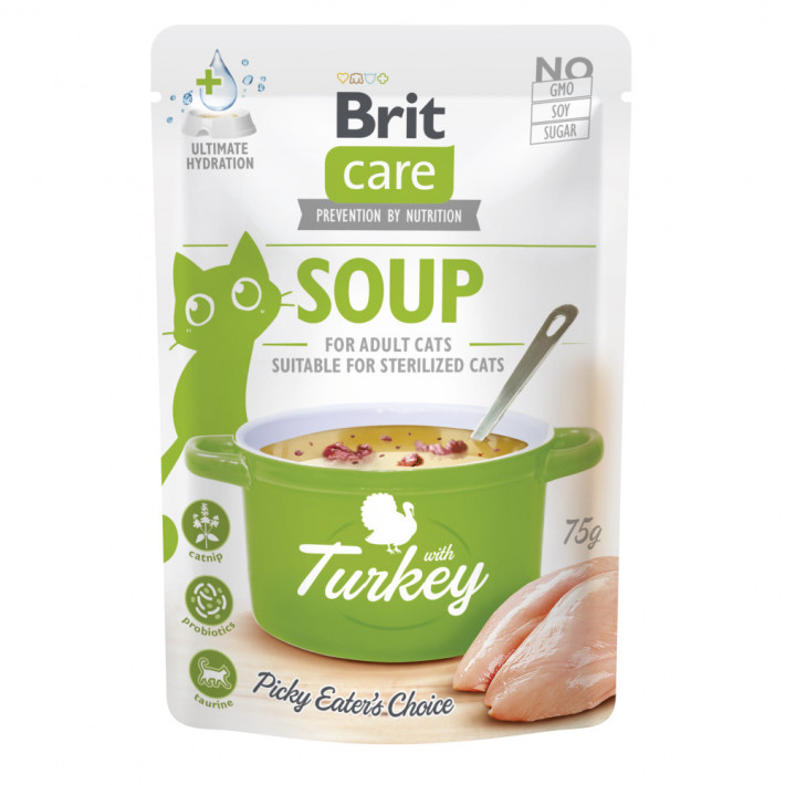 Набір вологого корму Brit Care Soup Turkey для котів (15 шт) - фото №2