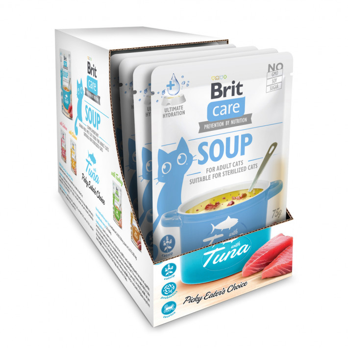 Набір вологого корму Brit Care Soup Tuna для котів, 15 шт