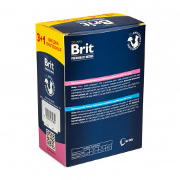 НАБІР Корм вологий Brit Premium для кошенят курка+риба 3+1 - фото №2