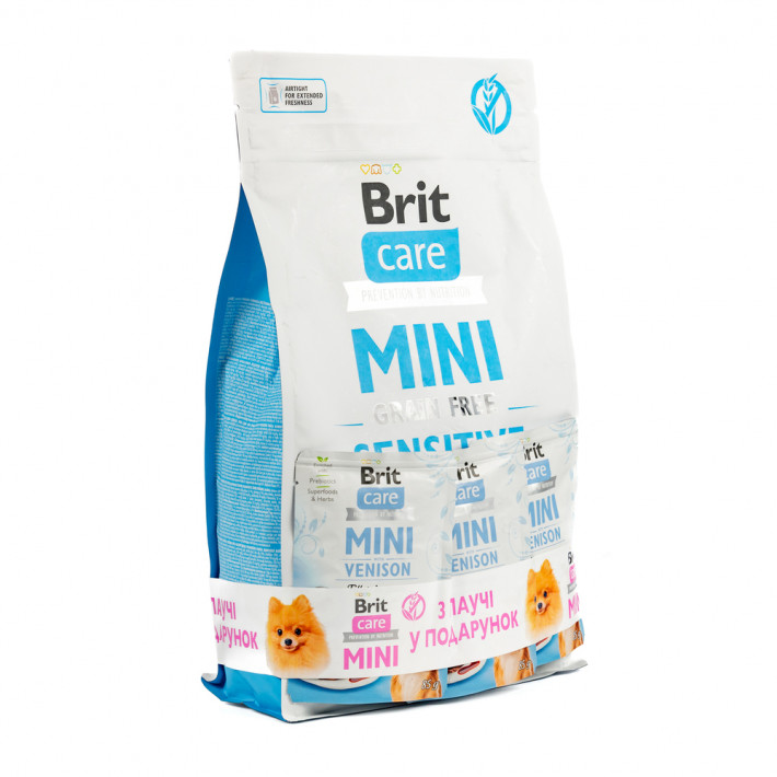 Набір Brit Care Mini GF Sensitive з олениною для собак малих порід