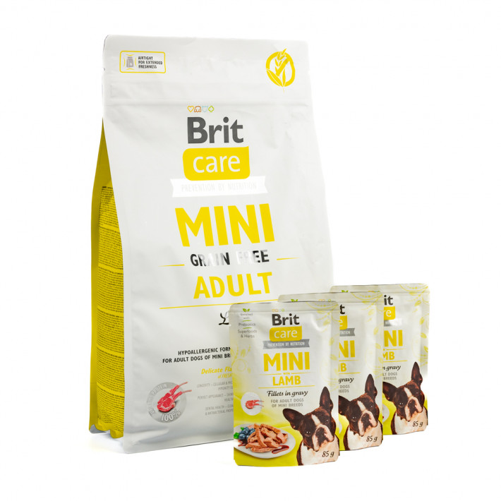 Набір Brit Care Mini GF Adult Lamb для собак малих порід - фото №2